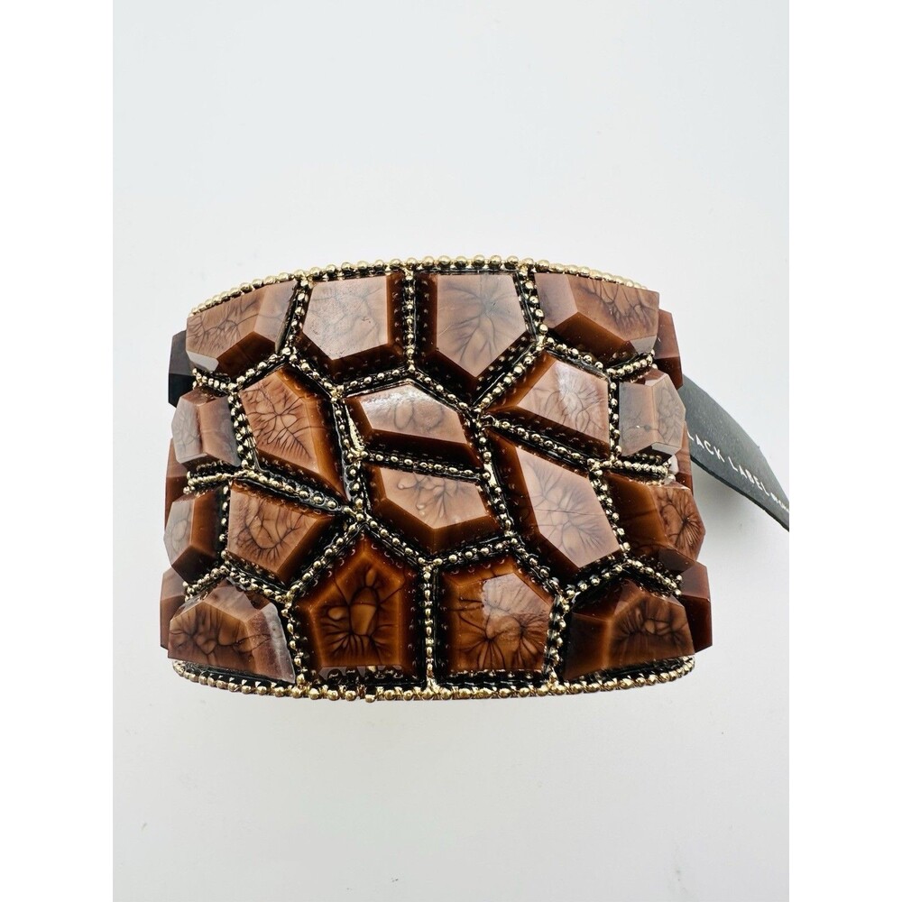 Chico’s Acrylic Statement Bangle Bracelet Black Label